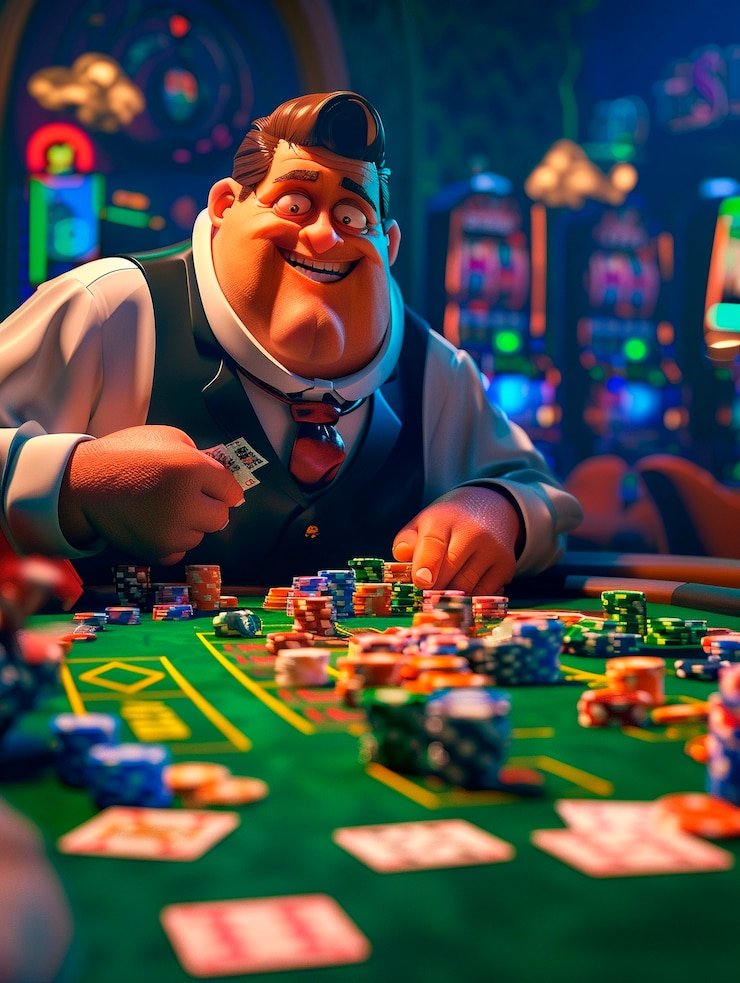 Kontrol permainan Fortune Ox dengan tombol putar dan penyesuaian nilai taruhan